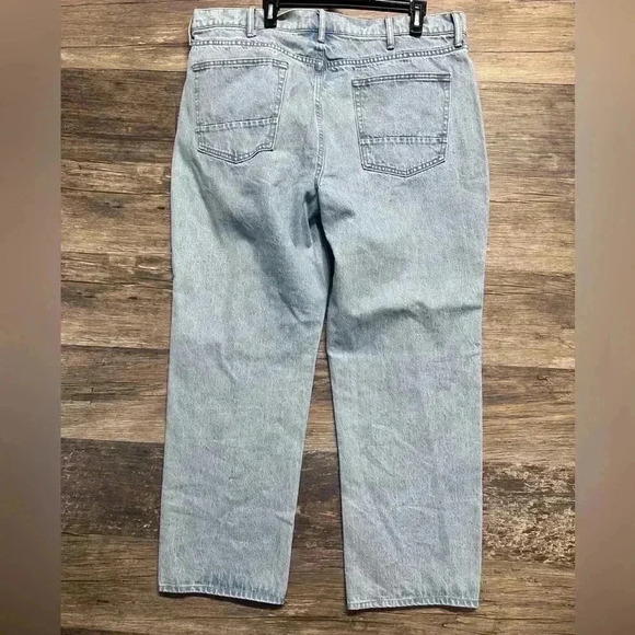 Arizona Jean Company Light Blue 90’a Wide Leg Relaxed Jeans Size 38 - Picture 2 of 4